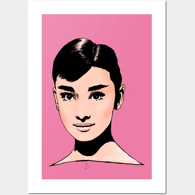 Audrey Hepburn Wall Art by Indigenous Bert